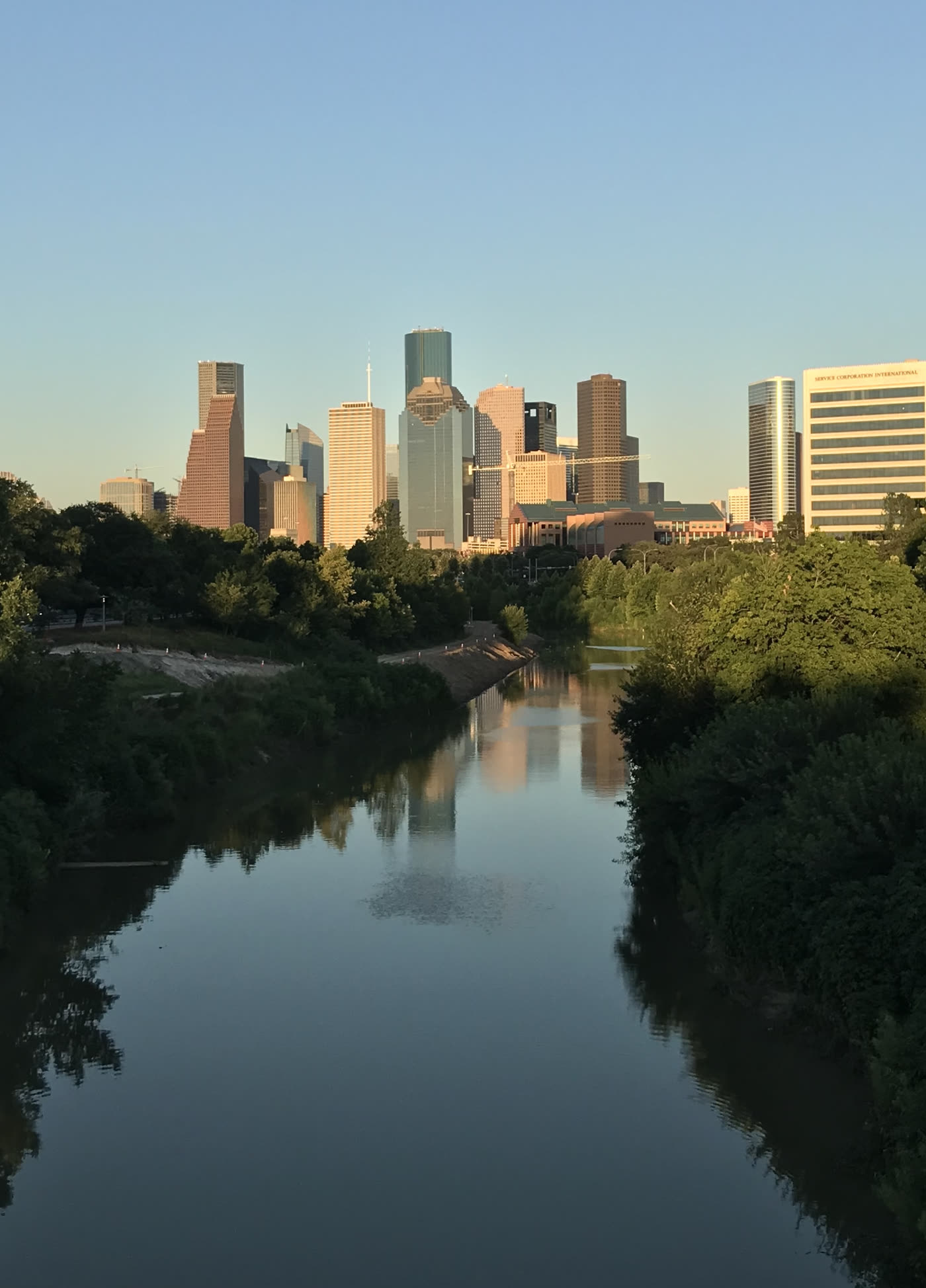 Buffalo Bayou looking toward downtown Houston